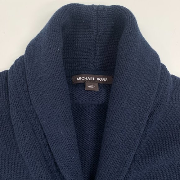 Michael Kors navy cardigan with pockets - Picture 2 of 7